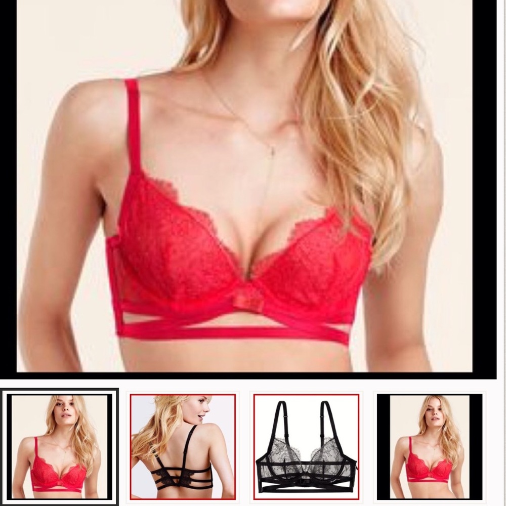 New Victoria's Secret unlined red lace bra